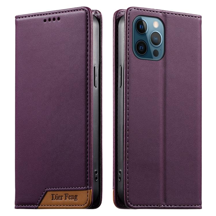 Ốp điện thoại da thuần chay RFID nam châm mạnh ghép nối Dierfeng, dành cho iPhone 14 Pro Max, iPhone SE 2022 / SE 2020 / 8 / 7, iPhone 13 Pro Max, iPhone 13 Pro, iPhone 13 mini, iPhone 12 / 12 Pro, iPhone 12 Pro Max, iPhone 12 mini