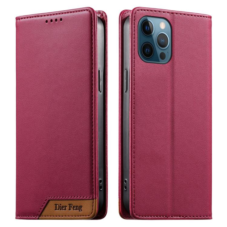 Ốp điện thoại da thuần chay RFID nam châm mạnh ghép nối Dierfeng, dành cho iPhone 14 Pro Max, iPhone SE 2022 / SE 2020 / 8 / 7, iPhone 13 Pro Max, iPhone 13 Pro, iPhone 13 mini, iPhone 12 / 12 Pro, iPhone 12 Pro Max, iPhone 12 mini