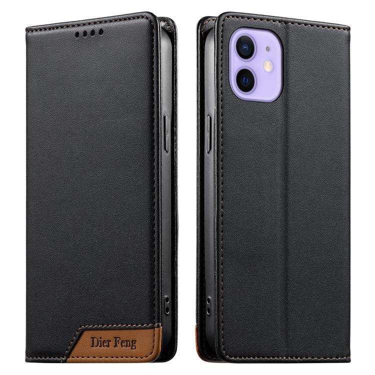 Ốp điện thoại da thuần chay RFID nam châm mạnh ghép nối Dierfeng, dành cho iPhone 14 Pro Max, iPhone SE 2022 / SE 2020 / 8 / 7, iPhone 13 Pro Max, iPhone 13 Pro, iPhone 13 mini, iPhone 12 / 12 Pro, iPhone 12 Pro Max, iPhone 12 mini