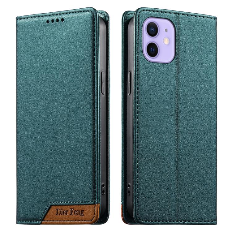 Ốp điện thoại da thuần chay RFID nam châm mạnh ghép nối Dierfeng, dành cho iPhone 14 Pro Max, iPhone SE 2022 / SE 2020 / 8 / 7, iPhone 13 Pro Max, iPhone 13 Pro, iPhone 13 mini, iPhone 12 / 12 Pro, iPhone 12 Pro Max, iPhone 12 mini