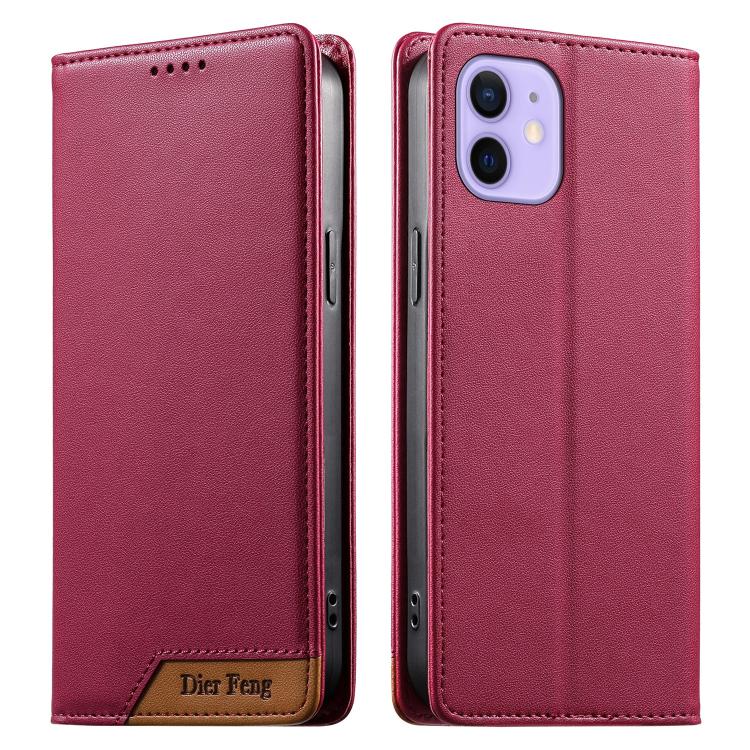 Ốp điện thoại da thuần chay RFID nam châm mạnh ghép nối Dierfeng, dành cho iPhone 14 Pro Max, iPhone SE 2022 / SE 2020 / 8 / 7, iPhone 13 Pro Max, iPhone 13 Pro, iPhone 13 mini, iPhone 12 / 12 Pro, iPhone 12 Pro Max, iPhone 12 mini