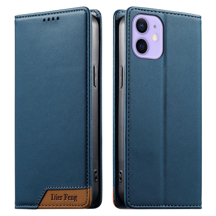 Ốp điện thoại da thuần chay RFID nam châm mạnh ghép nối Dierfeng, dành cho iPhone 14 Pro Max, iPhone SE 2022 / SE 2020 / 8 / 7, iPhone 13 Pro Max, iPhone 13 Pro, iPhone 13 mini, iPhone 12 / 12 Pro, iPhone 12 Pro Max, iPhone 12 mini