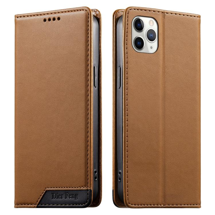 Ốp điện thoại da thuần chay RFID nam châm mạnh ghép nối Dierfeng, dành cho iPhone 11 Pro Max, iPhone 11, iPhone 11 Pro, iPhone X / XS, iPhone XR, iPhone XS Max, iPhone 8 Plus / 7 Plus