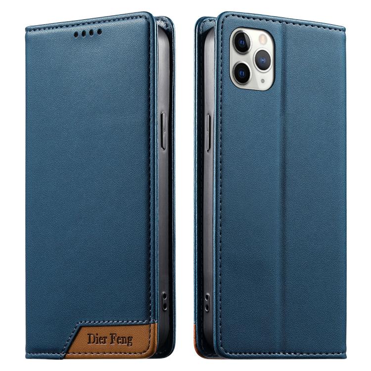 Ốp điện thoại da thuần chay RFID nam châm mạnh ghép nối Dierfeng, dành cho iPhone 11 Pro Max, iPhone 11, iPhone 11 Pro, iPhone X / XS, iPhone XR, iPhone XS Max, iPhone 8 Plus / 7 Plus