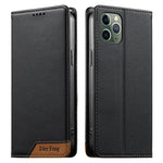 Ốp điện thoại da thuần chay RFID nam châm mạnh ghép nối Dierfeng, dành cho iPhone 11 Pro Max, iPhone 11, iPhone 11 Pro, iPhone X / XS, iPhone XR, iPhone XS Max, iPhone 8 Plus / 7 Plus