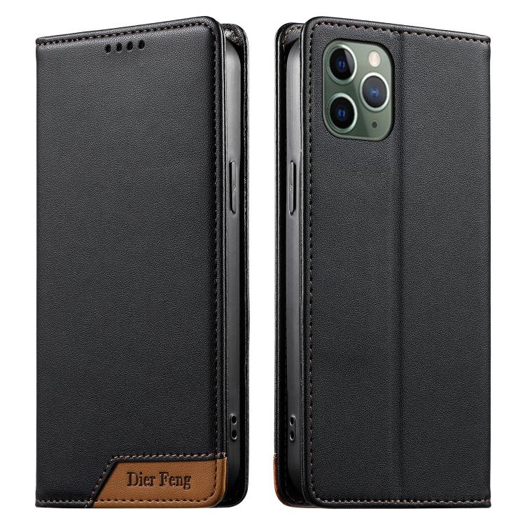 Ốp điện thoại da thuần chay RFID nam châm mạnh ghép nối Dierfeng, dành cho iPhone 11 Pro Max, iPhone 11, iPhone 11 Pro, iPhone X / XS, iPhone XR, iPhone XS Max, iPhone 8 Plus / 7 Plus