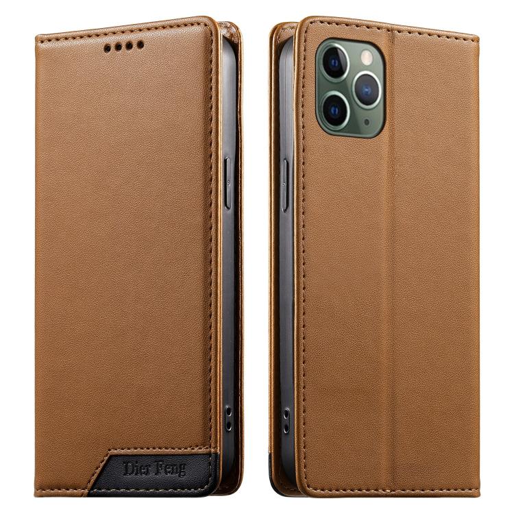 Ốp điện thoại da thuần chay RFID nam châm mạnh ghép nối Dierfeng, dành cho iPhone 11 Pro Max, iPhone 11, iPhone 11 Pro, iPhone X / XS, iPhone XR, iPhone XS Max, iPhone 8 Plus / 7 Plus