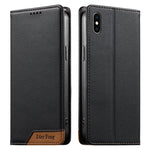 Ốp điện thoại da thuần chay RFID nam châm mạnh ghép nối Dierfeng, dành cho iPhone 11 Pro Max, iPhone 11, iPhone 11 Pro, iPhone X / XS, iPhone XR, iPhone XS Max, iPhone 8 Plus / 7 Plus