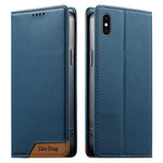 Ốp điện thoại da thuần chay RFID nam châm mạnh ghép nối Dierfeng, dành cho iPhone 11 Pro Max, iPhone 11, iPhone 11 Pro, iPhone X / XS, iPhone XR, iPhone XS Max, iPhone 8 Plus / 7 Plus