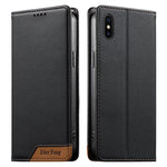 Ốp điện thoại da thuần chay RFID nam châm mạnh ghép nối Dierfeng, dành cho iPhone 11 Pro Max, iPhone 11, iPhone 11 Pro, iPhone X / XS, iPhone XR, iPhone XS Max, iPhone 8 Plus / 7 Plus