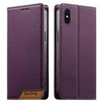 Ốp điện thoại da thuần chay RFID nam châm mạnh ghép nối Dierfeng, dành cho iPhone 11 Pro Max, iPhone 11, iPhone 11 Pro, iPhone X / XS, iPhone XR, iPhone XS Max, iPhone 8 Plus / 7 Plus