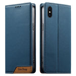 Ốp điện thoại da thuần chay RFID nam châm mạnh ghép nối Dierfeng, dành cho iPhone 11 Pro Max, iPhone 11, iPhone 11 Pro, iPhone X / XS, iPhone XR, iPhone XS Max, iPhone 8 Plus / 7 Plus