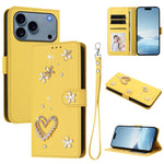 Ốp điện thoại da thuần chay hai lớp họa tiết hoa trái tim ZS01 kèm dây đeo tay, dành cho iPhone 17e / 16e, dành cho iPhone 17 Pro Max, dành cho iPhone 17 Pro, dành cho iPhone 17, dành cho iPhone Air, dành cho iPhone 16 Pro Max