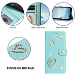 Ốp điện thoại da thuần chay hai lớp họa tiết hoa trái tim ZS01 kèm dây đeo tay, dành cho iPhone 15, dành cho iPhone 14 Plus, dành cho iPhone 14 / 13, dành cho iPhone 14 Pro, dành cho iPhone 14 Pro Max, dành cho iPhone 13 Pro Max