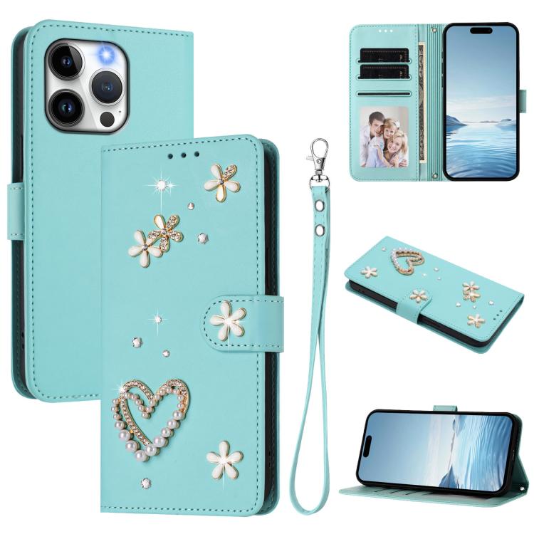 Ốp điện thoại da thuần chay hai lớp họa tiết hoa trái tim ZS01 kèm dây đeo tay, dành cho iPhone 13 Pro, dành cho iPhone 12 / 12 Pro, dành cho iPhone 12 Pro Max, dành cho iPhone 11 Pro Max, dành cho iPhone 11, dành cho iPhone 11 Pro