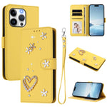 Ốp điện thoại da thuần chay hai lớp họa tiết hoa trái tim ZS01 kèm dây đeo tay, dành cho iPhone 13 Pro, dành cho iPhone 12 / 12 Pro, dành cho iPhone 12 Pro Max, dành cho iPhone 11 Pro Max, dành cho iPhone 11, dành cho iPhone 11 Pro