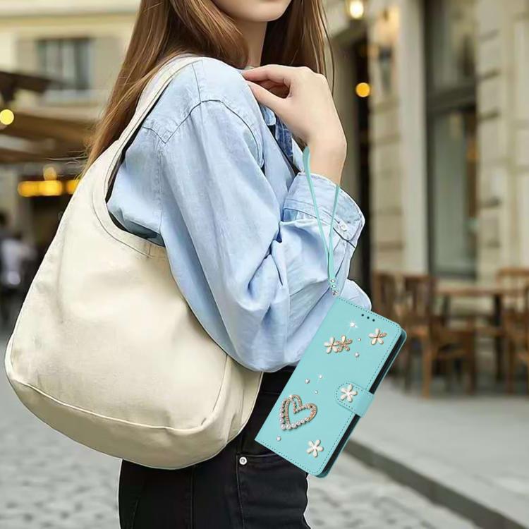 Ốp điện thoại da thuần chay hai lớp họa tiết hoa trái tim ZS01 kèm dây đeo tay, dành cho iPhone 17e / 16e, dành cho iPhone 17 Pro Max, dành cho iPhone 17 Pro, dành cho iPhone 17, dành cho iPhone Air, dành cho iPhone 16 Pro Max