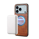 Ốp lưng điện thoại da PU thuần chay họa tiết cá sấu Denior A09 có nam châm, dành cho iPhone 17 Pro Max, dành cho iPhone 17 Pro