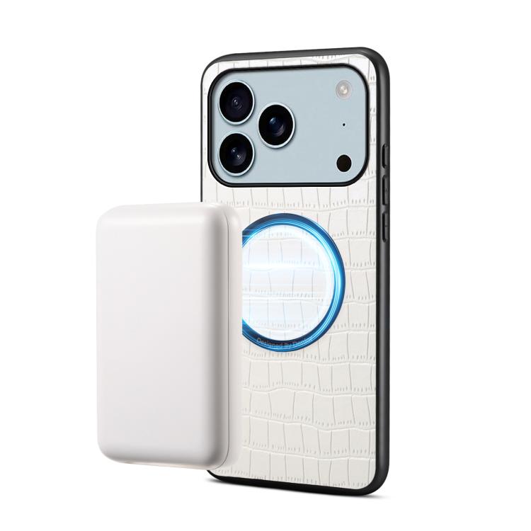 Ốp lưng điện thoại da PU thuần chay họa tiết cá sấu Denior A09 có nam châm, dành cho iPhone 17 Pro Max, dành cho iPhone 17 Pro