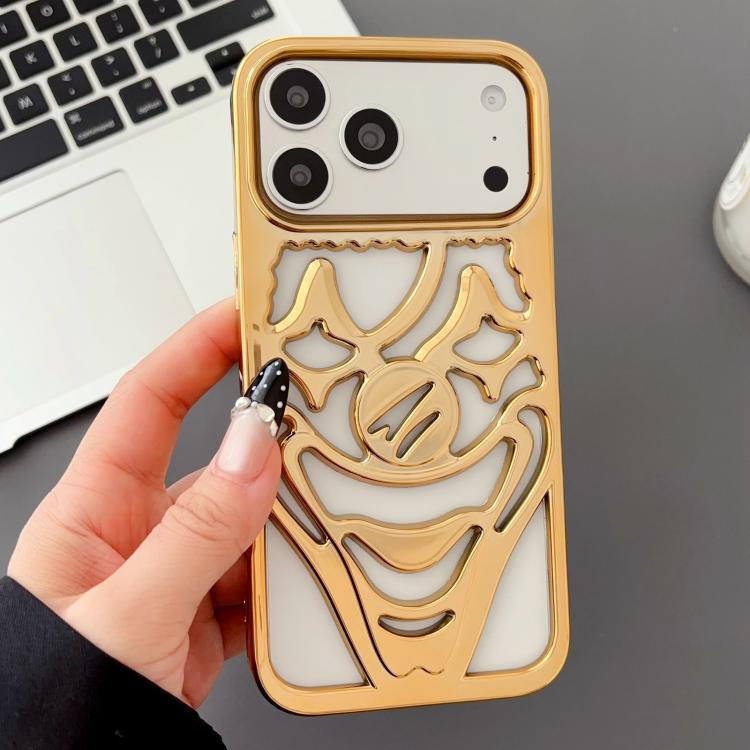 Ốp lưng điện thoại TPU thoáng khí tản nhiệt hình chú hề mạ điện, dành cho iPhone 17 Pro Max, dành cho iPhone 17 Pro, dành cho iPhone 17, dành cho iPhone 16 Pro Max, dành cho iPhone 16 Pro, dành cho iPhone 16