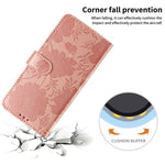 Sunflower Embossed Vegan Leather Phone Case with Small Black Rope, For iPhone 11 Pro Max, For iPhone 11