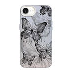 Butterfly Pattern Silver Plating PC Hybrid TPU Phone Case, For iPhone 17e / 16e, For iPhone 17 Pro Max, For iPhone 17 Pro, For iPhone 17, For iPhone Air, For iPhone 16 Pro Max