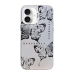 Butterfly Pattern Silver Plating PC Hybrid TPU Phone Case, For iPhone 17e / 16e, For iPhone 17 Pro Max, For iPhone 17 Pro, For iPhone 17, For iPhone Air, For iPhone 16 Pro Max