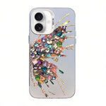 Butterfly Pattern Silver Plating PC Hybrid TPU Phone Case, For iPhone 17e / 16e, For iPhone 17 Pro Max, For iPhone 17 Pro, For iPhone 17, For iPhone Air, For iPhone 16 Pro Max
