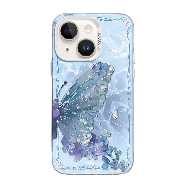 Ốp điện thoại họa tiết bướm mạ bạc PC kết hợp TPU, Dành cho iPhone 15, Dành cho iPhone 14 Plus, Dành cho iPhone 14, Dành cho iPhone 14 Pro, Dành cho iPhone 14 Pro Max, Dành cho iPhone SE 2022 / SE 2020