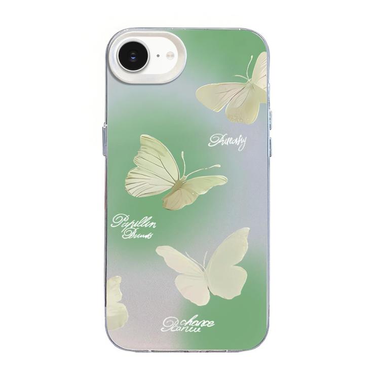Ốp điện thoại họa tiết bướm mạ bạc PC kết hợp TPU, Dành cho iPhone 15, Dành cho iPhone 14 Plus, Dành cho iPhone 14, Dành cho iPhone 14 Pro, Dành cho iPhone 14 Pro Max, Dành cho iPhone SE 2022 / SE 2020