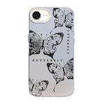 Ốp điện thoại họa tiết bướm mạ bạc PC kết hợp TPU, Dành cho iPhone 15, Dành cho iPhone 14 Plus, Dành cho iPhone 14, Dành cho iPhone 14 Pro, Dành cho iPhone 14 Pro Max, Dành cho iPhone SE 2022 / SE 2020