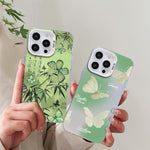 Ốp điện thoại họa tiết bướm mạ bạc PC kết hợp TPU, Dành cho iPhone 13 Pro Max, Dành cho iPhone 13 Pro, Dành cho iPhone 13, Dành cho iPhone 13 mini, Dành cho iPhone 12 Pro Max, Dành cho iPhone 12 Pro