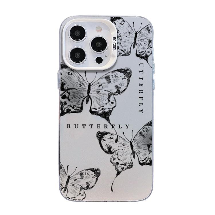 Ốp điện thoại họa tiết bướm mạ bạc PC kết hợp TPU, Dành cho iPhone 13 Pro Max, Dành cho iPhone 13 Pro, Dành cho iPhone 13, Dành cho iPhone 13 mini, Dành cho iPhone 12 Pro Max, Dành cho iPhone 12 Pro