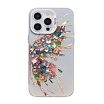 Ốp điện thoại họa tiết bướm mạ bạc PC kết hợp TPU, Dành cho iPhone 13 Pro Max, Dành cho iPhone 13 Pro, Dành cho iPhone 13, Dành cho iPhone 13 mini, Dành cho iPhone 12 Pro Max, Dành cho iPhone 12 Pro