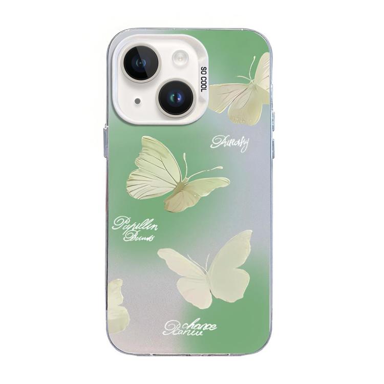 Ốp điện thoại họa tiết bướm mạ bạc PC kết hợp TPU, Dành cho iPhone 13 Pro Max, Dành cho iPhone 13 Pro, Dành cho iPhone 13, Dành cho iPhone 13 mini, Dành cho iPhone 12 Pro Max, Dành cho iPhone 12 Pro