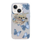 Ốp điện thoại họa tiết bướm mạ bạc PC kết hợp TPU, Dành cho iPhone 13 Pro Max, Dành cho iPhone 13 Pro, Dành cho iPhone 13, Dành cho iPhone 13 mini, Dành cho iPhone 12 Pro Max, Dành cho iPhone 12 Pro
