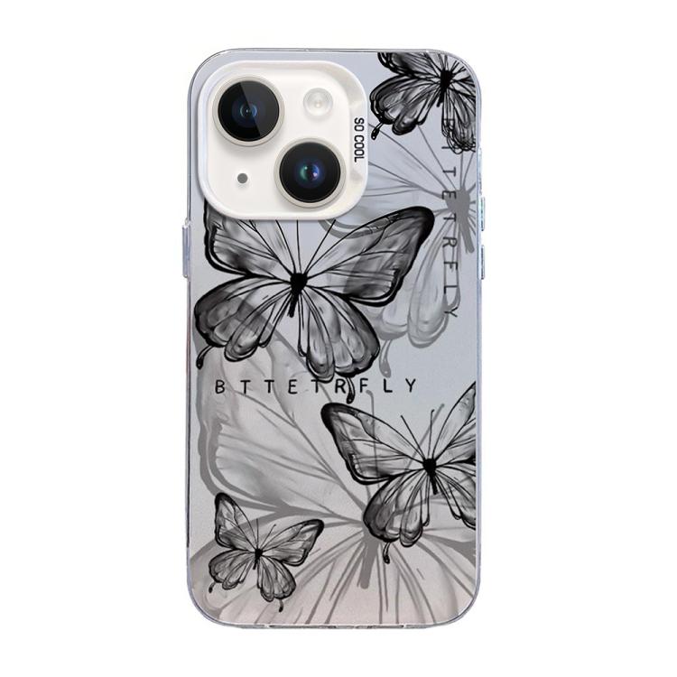 Ốp điện thoại họa tiết bướm mạ bạc PC kết hợp TPU, Dành cho iPhone 13 Pro Max, Dành cho iPhone 13 Pro, Dành cho iPhone 13, Dành cho iPhone 13 mini, Dành cho iPhone 12 Pro Max, Dành cho iPhone 12 Pro
