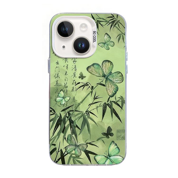 Ốp điện thoại họa tiết bướm mạ bạc PC kết hợp TPU, Dành cho iPhone 13 Pro Max, Dành cho iPhone 13 Pro, Dành cho iPhone 13, Dành cho iPhone 13 mini, Dành cho iPhone 12 Pro Max, Dành cho iPhone 12 Pro