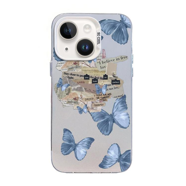 Ốp điện thoại họa tiết bướm mạ bạc PC kết hợp TPU, Dành cho iPhone 13 Pro Max, Dành cho iPhone 13 Pro, Dành cho iPhone 13, Dành cho iPhone 13 mini, Dành cho iPhone 12 Pro Max, Dành cho iPhone 12 Pro