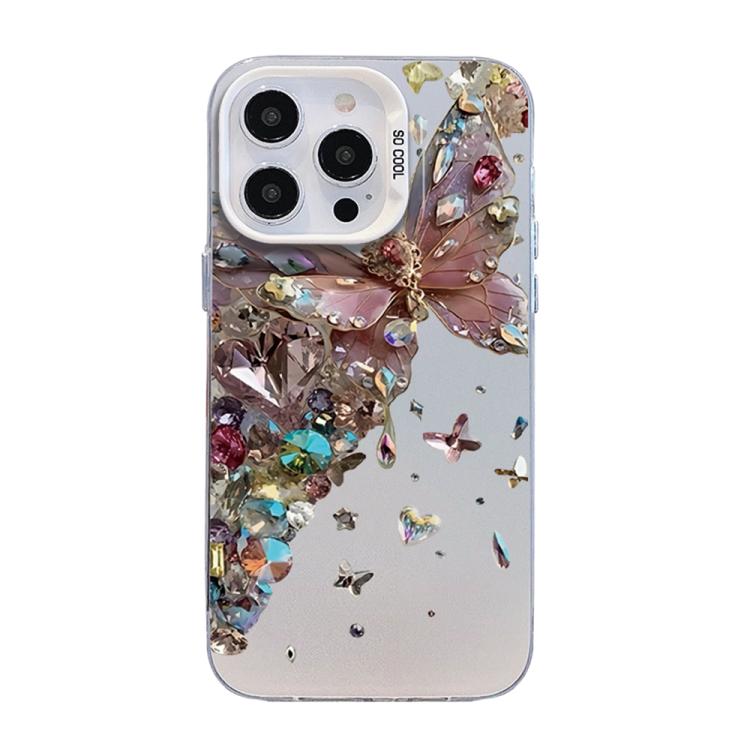 Ốp điện thoại họa tiết bướm mạ bạc PC kết hợp TPU, Dành cho iPhone 13 Pro Max, Dành cho iPhone 13 Pro, Dành cho iPhone 13, Dành cho iPhone 13 mini, Dành cho iPhone 12 Pro Max, Dành cho iPhone 12 Pro