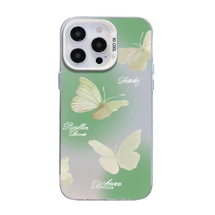 Ốp điện thoại họa tiết bướm mạ bạc PC kết hợp TPU, Dành cho iPhone 13 Pro Max, Dành cho iPhone 13 Pro, Dành cho iPhone 13, Dành cho iPhone 13 mini, Dành cho iPhone 12 Pro Max, Dành cho iPhone 12 Pro