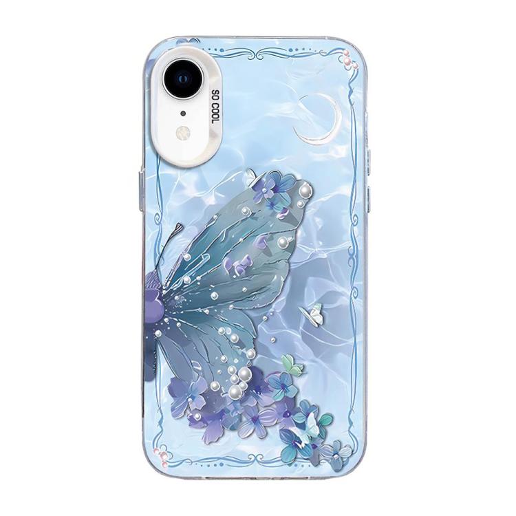 Butterfly Pattern Silver Plating PC Hybrid TPU Phone Case, For iPhone 12 mini, For iPhone 11 Pro Max, For iPhone 11, For iPhone 11 Pro, For iPhone XS / X, For iPhone XR