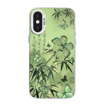 Ốp điện thoại họa tiết bướm mạ bạc PC kết hợp TPU, Dành cho iPhone XS Max, Dành cho iPhone 8 Plus / 7 Plus