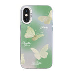Ốp điện thoại họa tiết bướm mạ bạc PC kết hợp TPU, Dành cho iPhone XS Max, Dành cho iPhone 8 Plus / 7 Plus