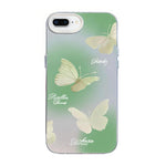Ốp điện thoại họa tiết bướm mạ bạc PC kết hợp TPU, Dành cho iPhone XS Max, Dành cho iPhone 8 Plus / 7 Plus