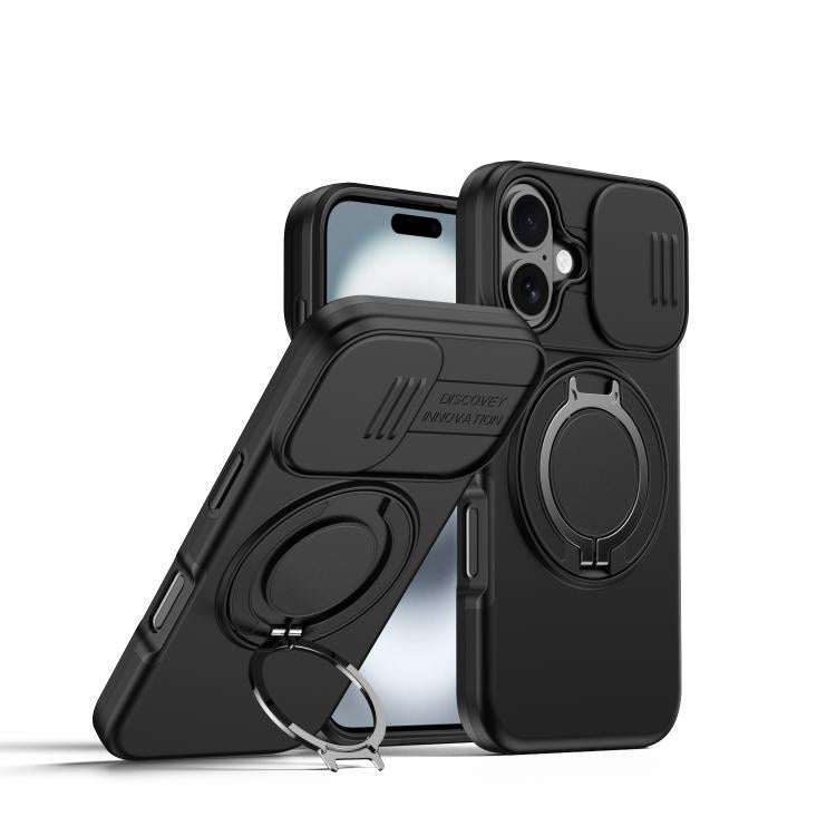 Camera Sliding Shield Magnetic Rotation Holder Phone Case, For iPhone 17 Pro Max, For iPhone 17 Pro, For iPhone 17, For iPhone Air, For iPhone 16 Pro Max, For iPhone 16 Pro