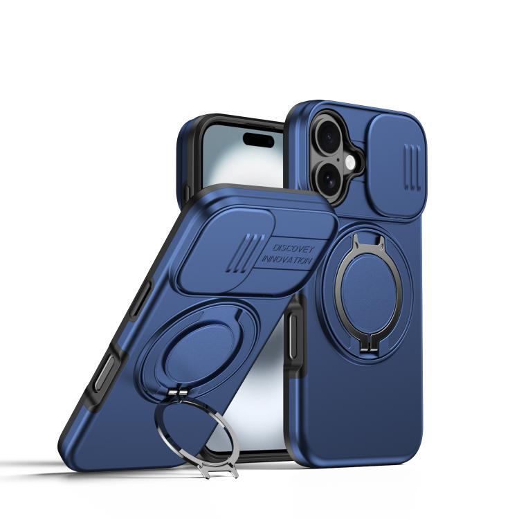 Camera Sliding Shield Magnetic Rotation Holder Phone Case, For iPhone 17 Pro Max, For iPhone 17 Pro, For iPhone 17, For iPhone Air, For iPhone 16 Pro Max, For iPhone 16 Pro