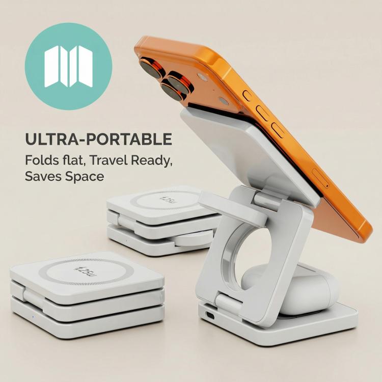 IW31 25W Foldable 3 in 1 Magnetic Wireless Fast Charger