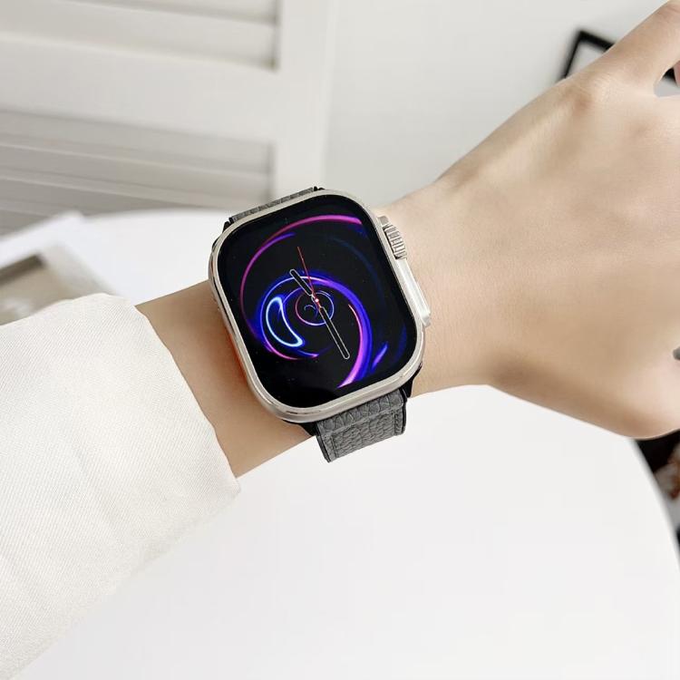 Dây đồng hồ khóa nam châm da thuần chay họa tiết Litchi xDfind, dành cho Apple Watch 42 / 44 / 45 / 46 / 49mm, dành cho Apple Watch 38 / 40 / 41 / S11 42mm
