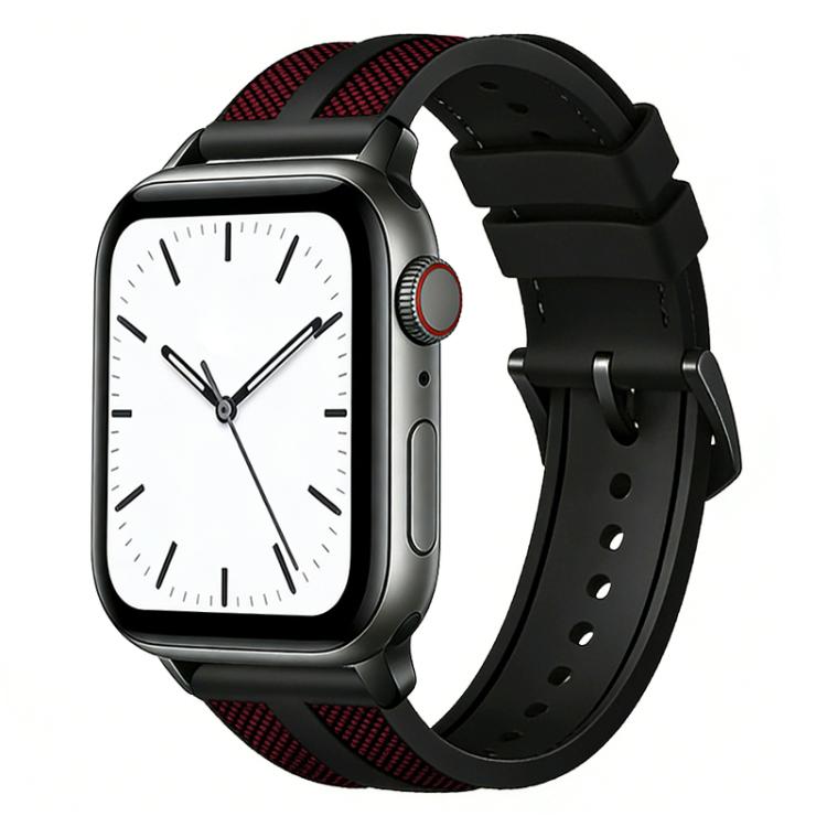 Dây đồng hồ silicone bện nylon lai Flame xDfind, dành cho Apple Watch 42 / 44 / 45 / 46 / 49mm, dành cho Apple Watch 38 / 40 / 41 / S11 42mm